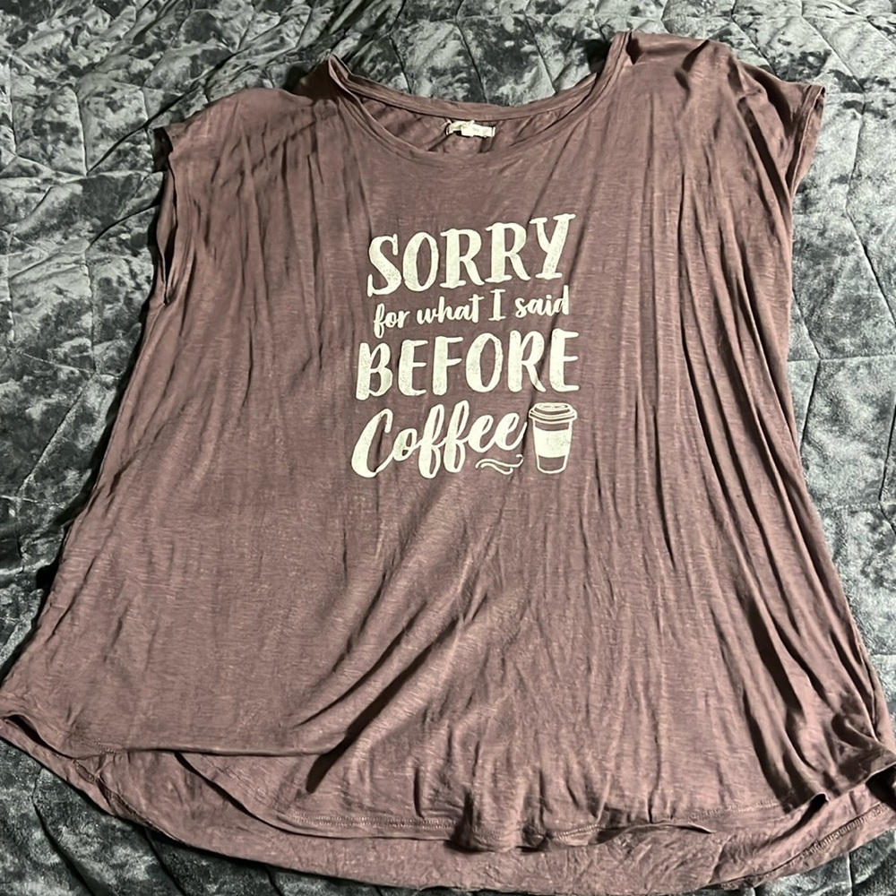 Maurices Sorry for what I said before coffee Graphic Tee Size XXL